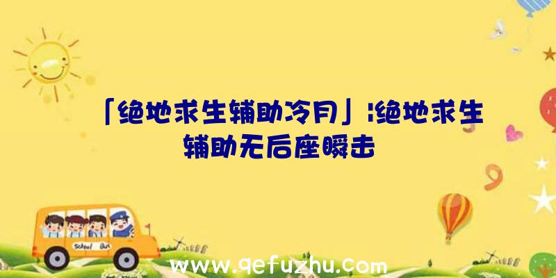 「绝地求生辅助冷月」|绝地求生辅助无后座瞬击